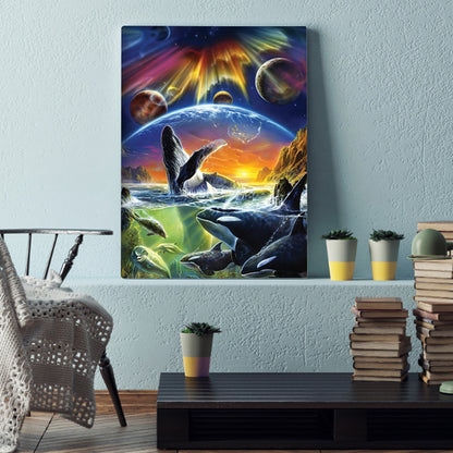 Dolphin - Full Round Drill Diamond Painting 30*40CM