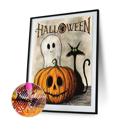 Halloween Pumpkin - Full Round Drill Diamond Painting 30*40CM