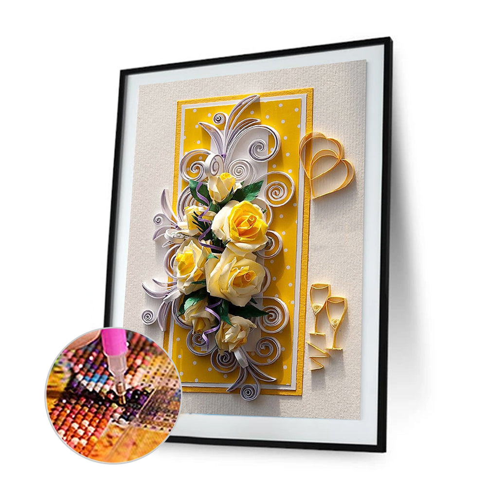 Paper Quilling - Full Round Drill Diamond Painting 30*40CM