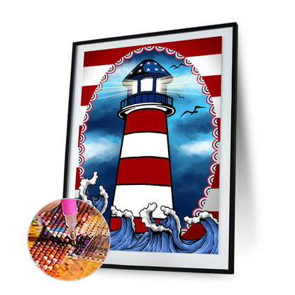Lighthouse - Full Round Drill Diamond Painting 30*40CM