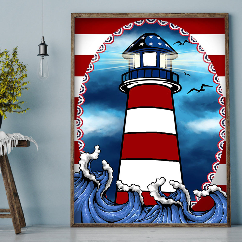 Lighthouse - Full Round Drill Diamond Painting 30*40CM