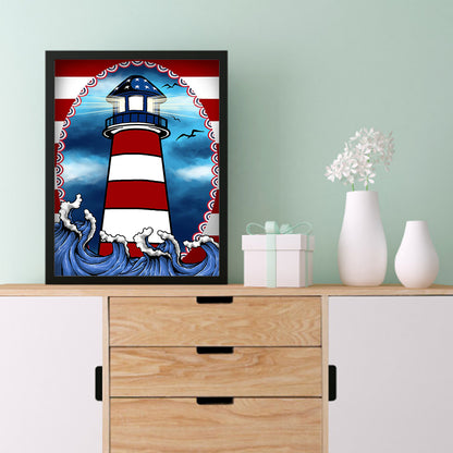 Lighthouse - Full Round Drill Diamond Painting 30*40CM