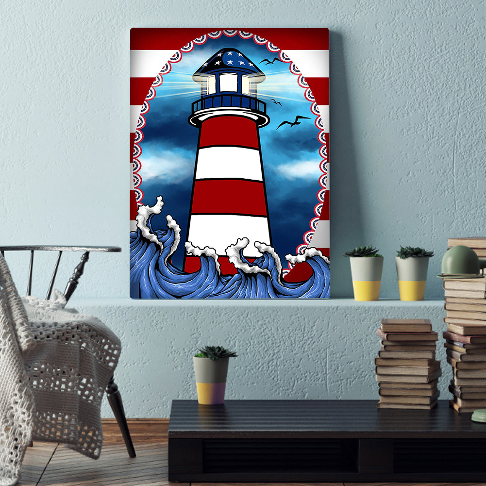 Lighthouse - Full Round Drill Diamond Painting 30*40CM