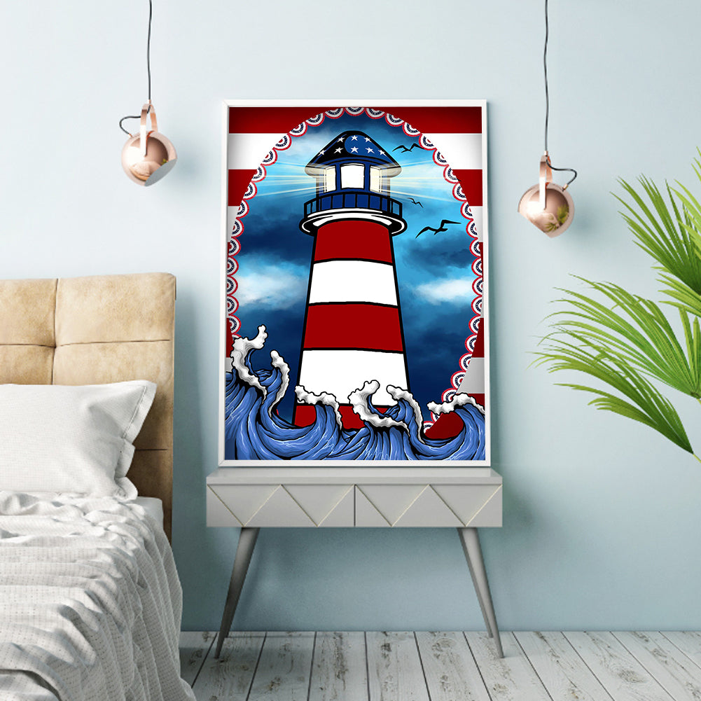 Lighthouse - Full Round Drill Diamond Painting 30*40CM