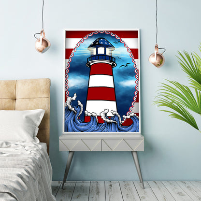 Lighthouse - Full Round Drill Diamond Painting 30*40CM