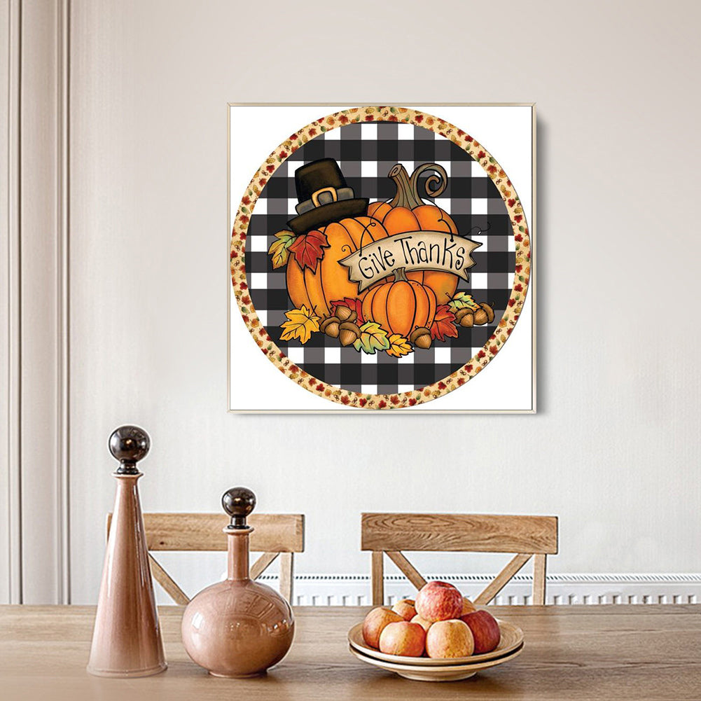 Pumpkin - Full Round Drill Diamond Painting 30*30CM