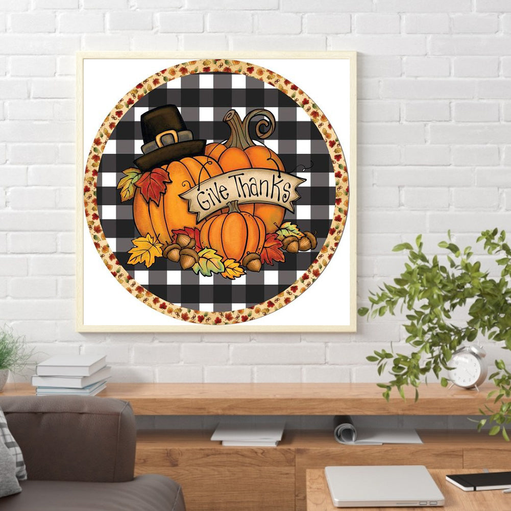 Pumpkin - Full Round Drill Diamond Painting 30*30CM