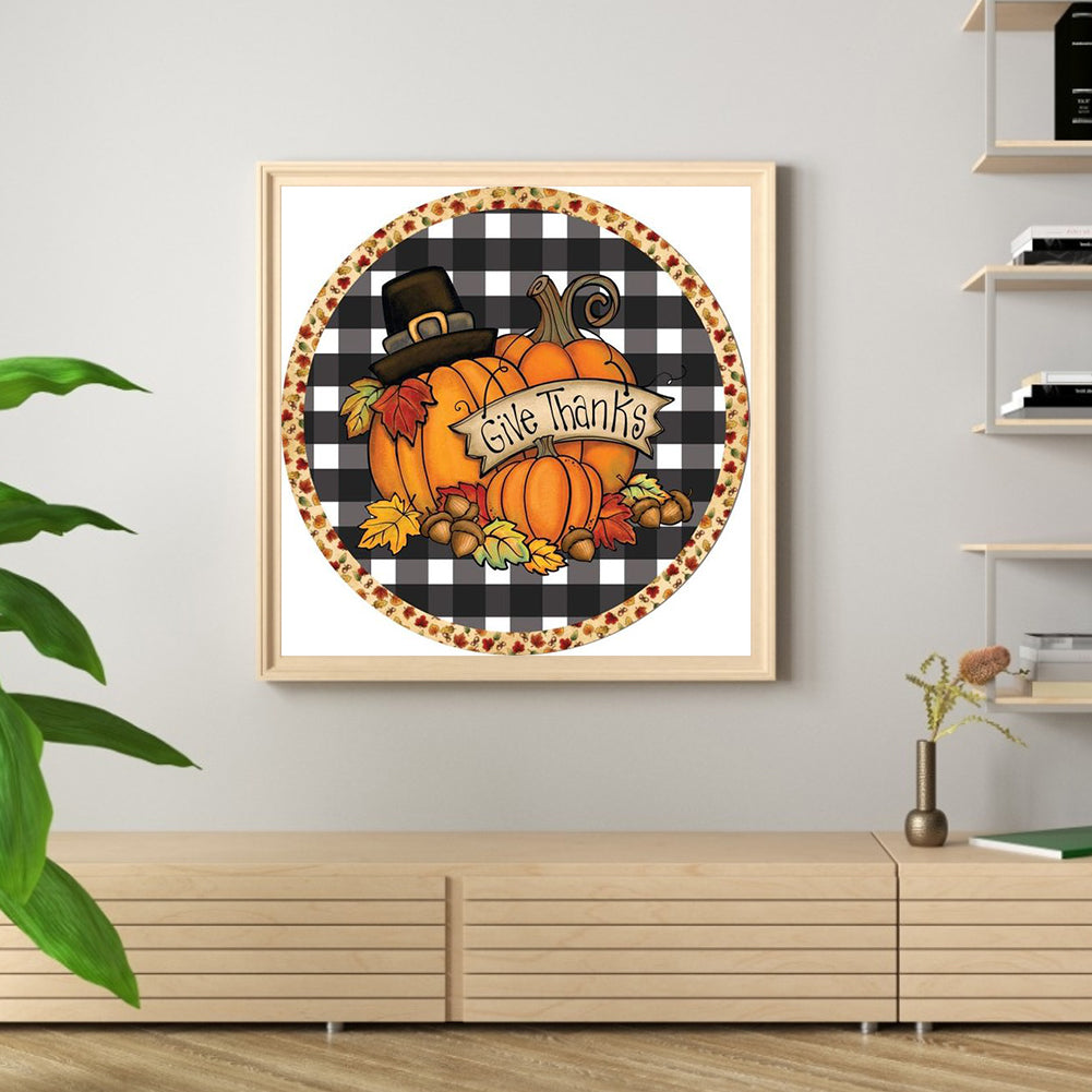 Pumpkin - Full Round Drill Diamond Painting 30*30CM