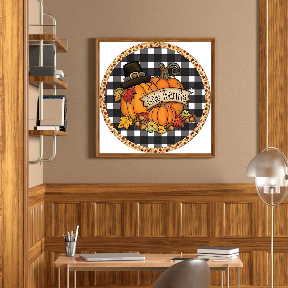 Pumpkin - Full Round Drill Diamond Painting 30*30CM