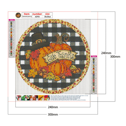 Pumpkin - Full Round Drill Diamond Painting 30*30CM