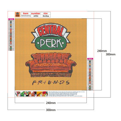 Sofa - Full Round Drill Diamond Painting 30*30CM