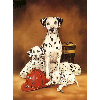 Dalmatian Dog - Full Round Drill Diamond Painting 30*40CM