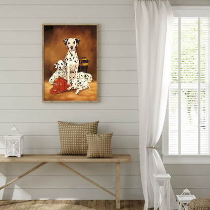 Dalmatian Dog - Full Round Drill Diamond Painting 30*40CM