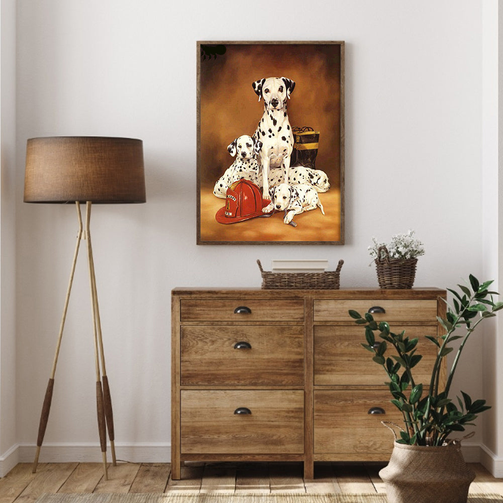 Dalmatian Dog - Full Round Drill Diamond Painting 30*40CM