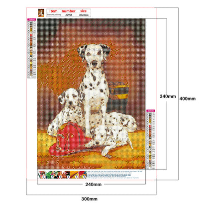 Dalmatian Dog - Full Round Drill Diamond Painting 30*40CM