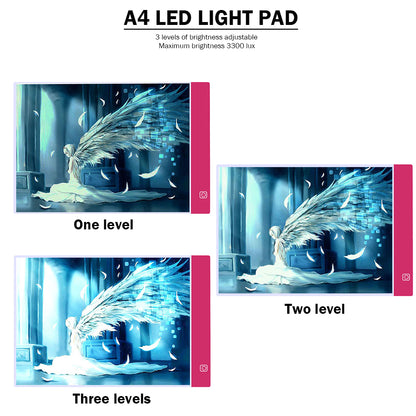 Diamond Painting A4 LED Light Pad LED Drawing Board Copy Board Tools Set