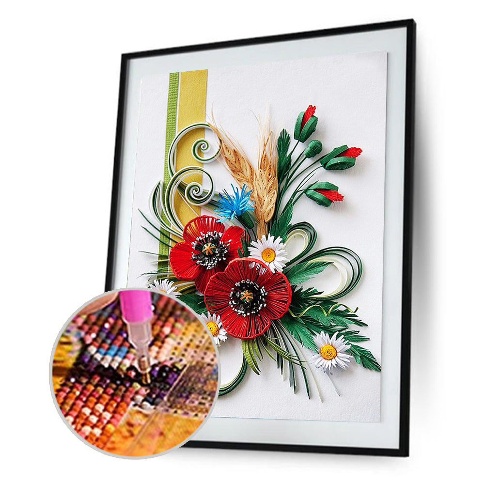 Quilling paper - Full Round Drill Diamond Painting 30*40CM