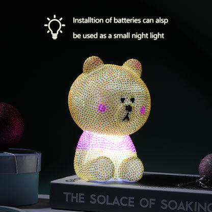 3D DIY Applique Rhinestone Bear Kits Mosaic Diamond Patches Art Crafts