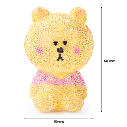 3D DIY Applique Rhinestone Bear Kits Mosaic Diamond Patches Art Crafts