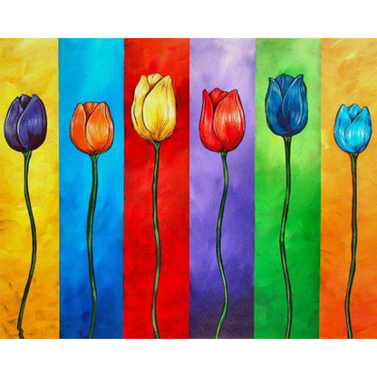 Tulips - Full Round Drill Diamond Painting 40*30CM