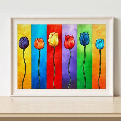 Tulips - Full Round Drill Diamond Painting 40*30CM