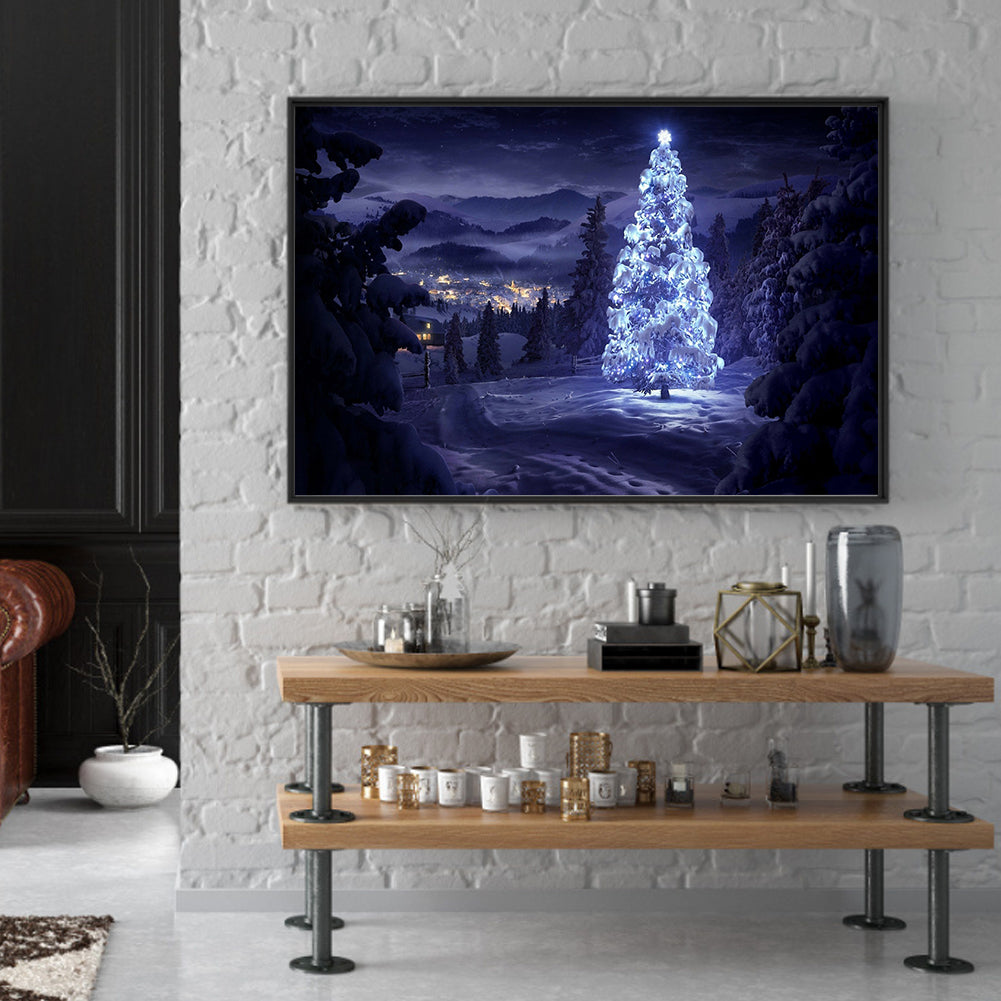 Snowy Christmas - Full Round Drill Diamond Painting 60*40CM