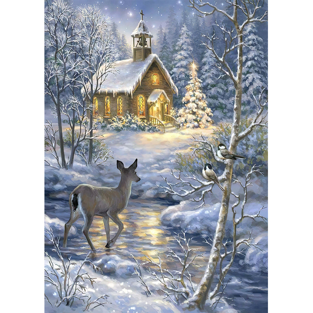 Deer - Full Round Drill Diamond Painting 30*40CM