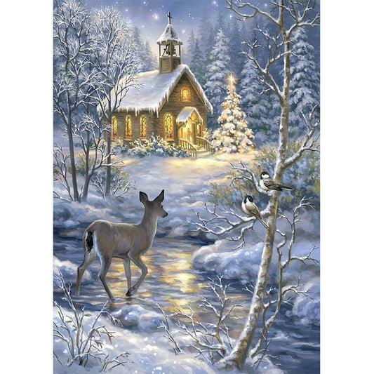 Deer - Full Round Drill Diamond Painting 30*40CM