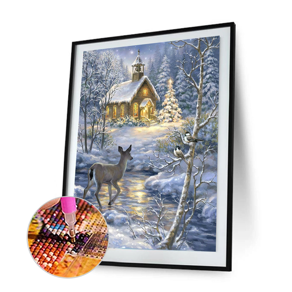 Deer - Full Round Drill Diamond Painting 30*40CM