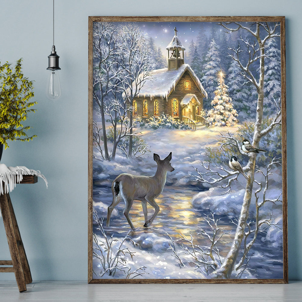 Deer - Full Round Drill Diamond Painting 30*40CM