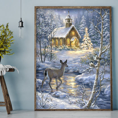 Deer - Full Round Drill Diamond Painting 30*40CM