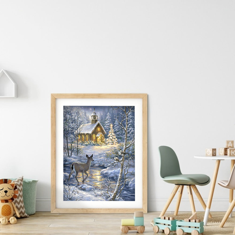 Deer - Full Round Drill Diamond Painting 30*40CM