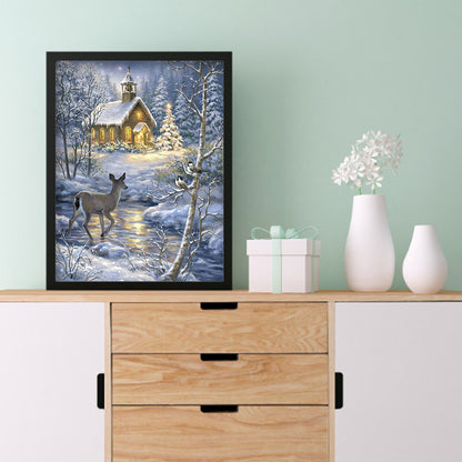 Deer - Full Round Drill Diamond Painting 30*40CM