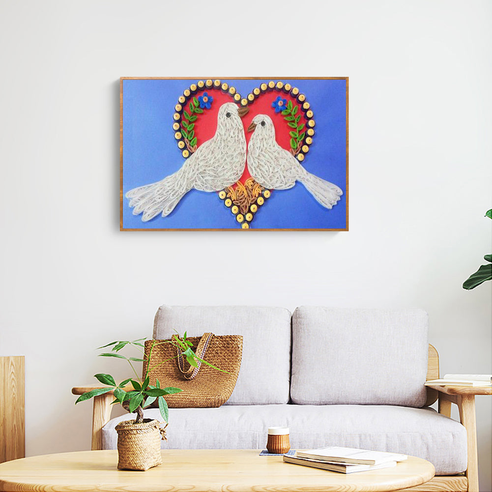 Love Bird - Full Round Drill Diamond Painting 40*30CM