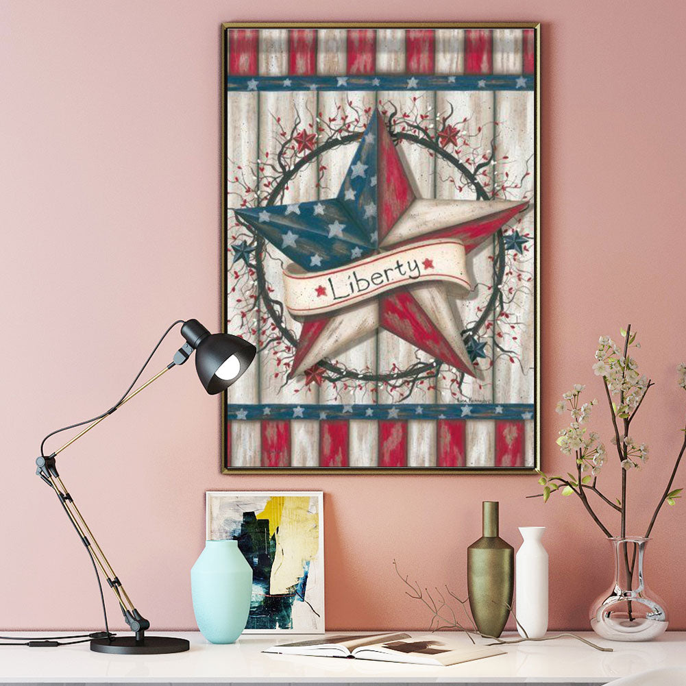 American Pentagram - Full Round Drill Diamond Painting 30*40CM