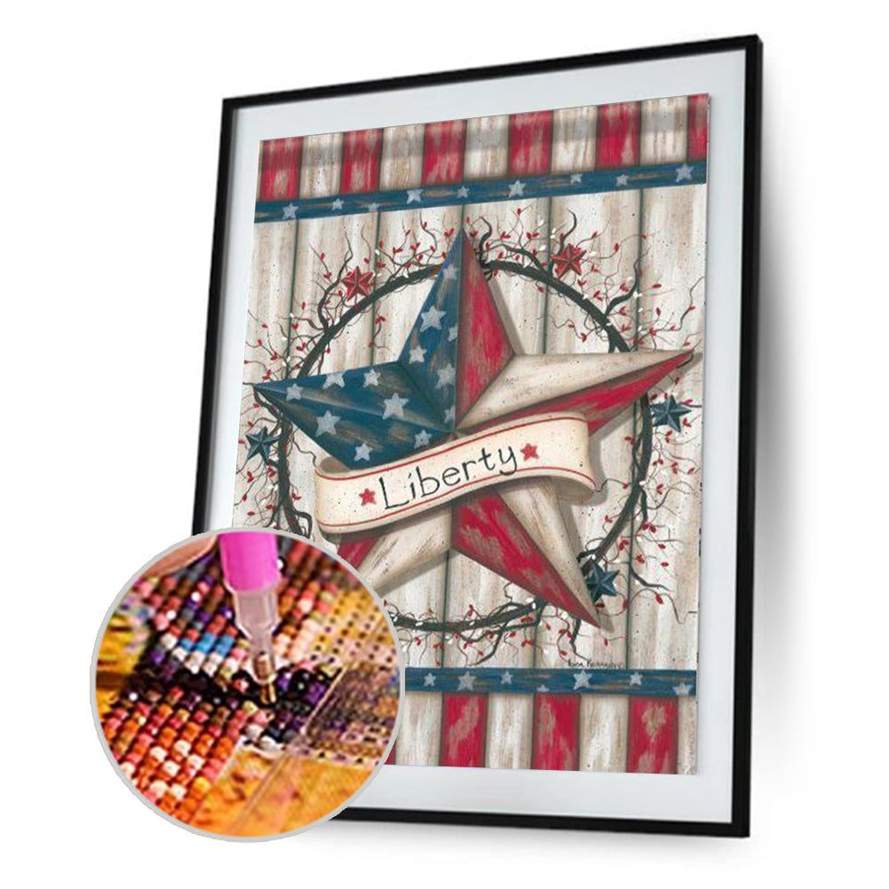 American Pentagram - Full Round Drill Diamond Painting 30*40CM