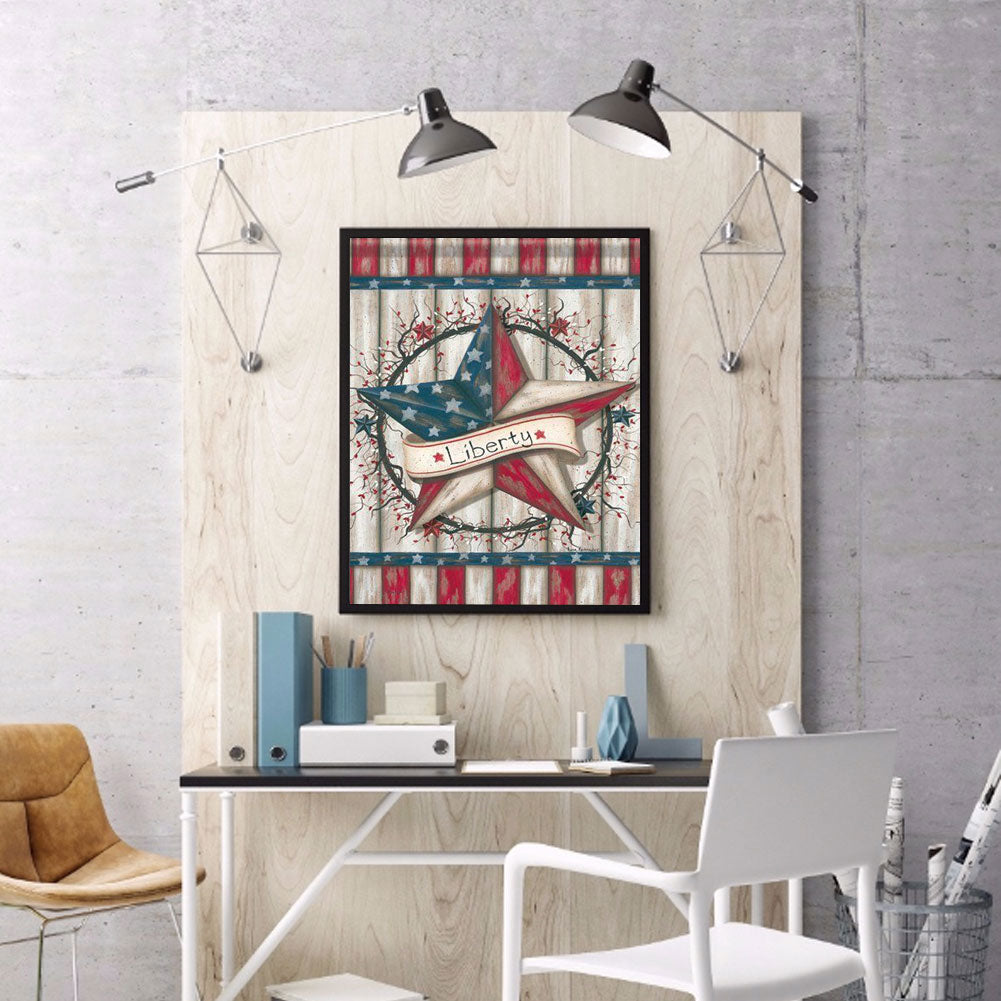 American Pentagram - Full Round Drill Diamond Painting 30*40CM