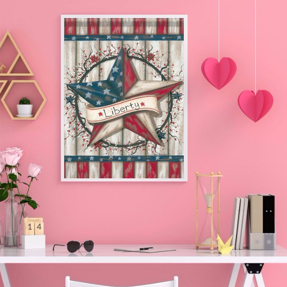 American Pentagram - Full Round Drill Diamond Painting 30*40CM