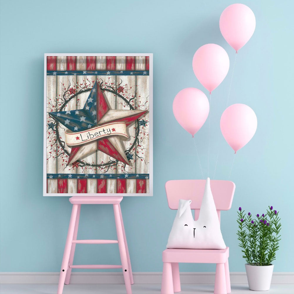 American Pentagram - Full Round Drill Diamond Painting 30*40CM