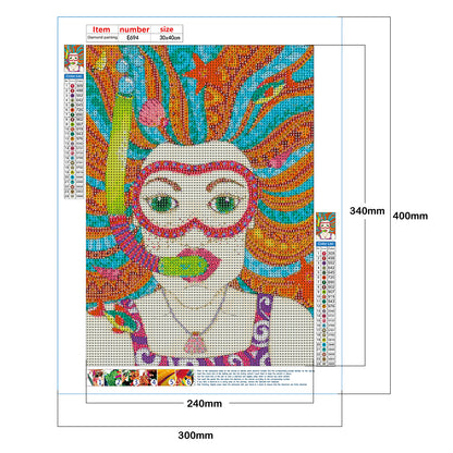 Woman - Full Round Drill Diamond Painting 30*40CM