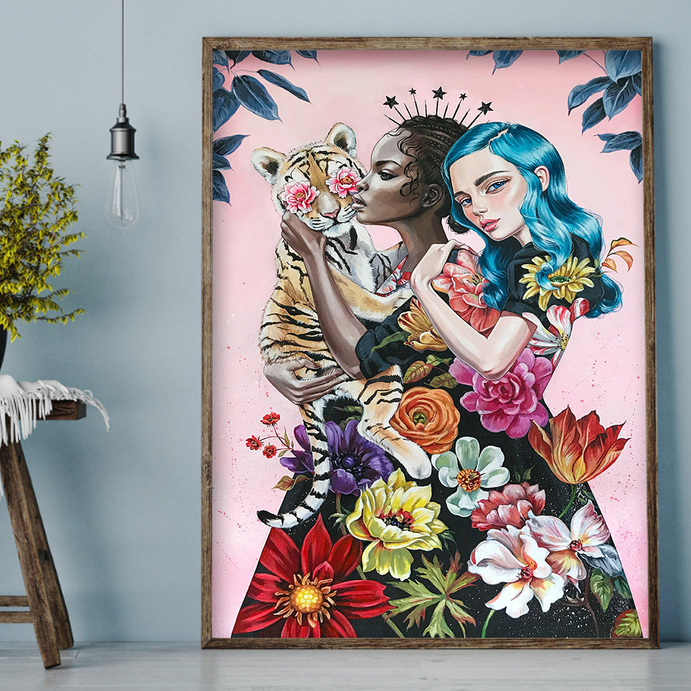 Flower - Full Round Drill Diamond Painting 30*40CM