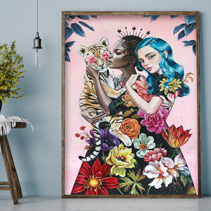 Flower - Full Round Drill Diamond Painting 30*40CM