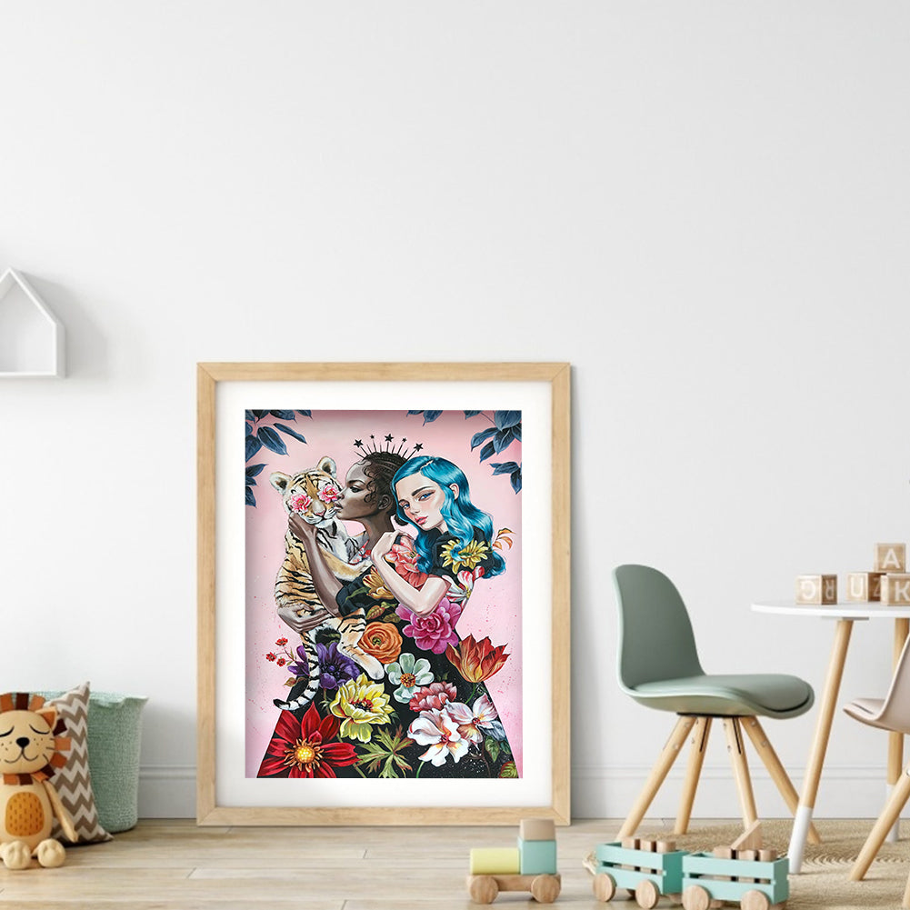 Flower - Full Round Drill Diamond Painting 30*40CM