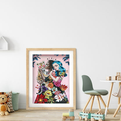 Flower - Full Round Drill Diamond Painting 30*40CM