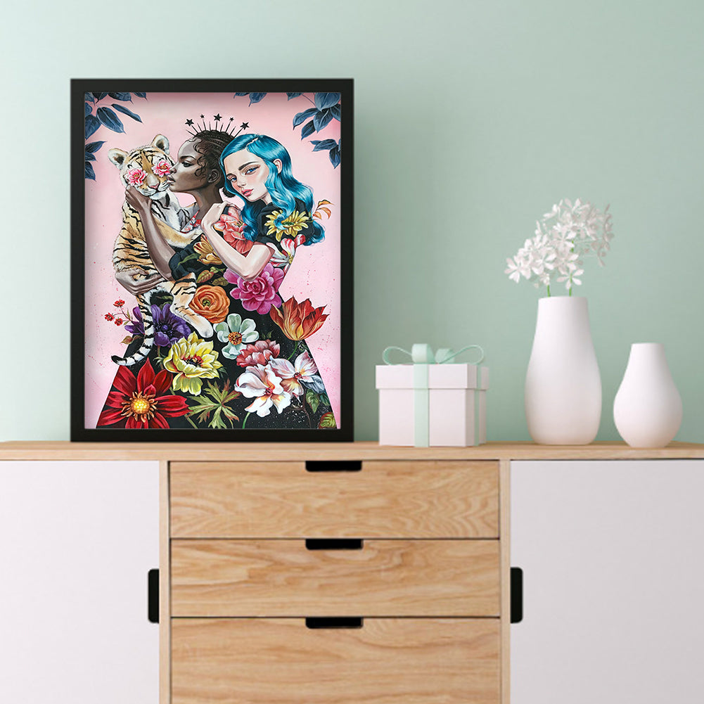 Flower - Full Round Drill Diamond Painting 30*40CM