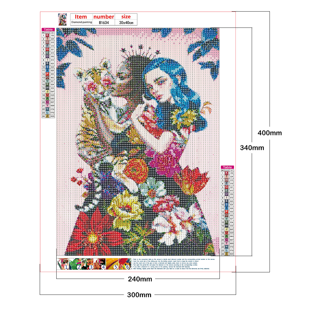 Flower - Full Round Drill Diamond Painting 30*40CM