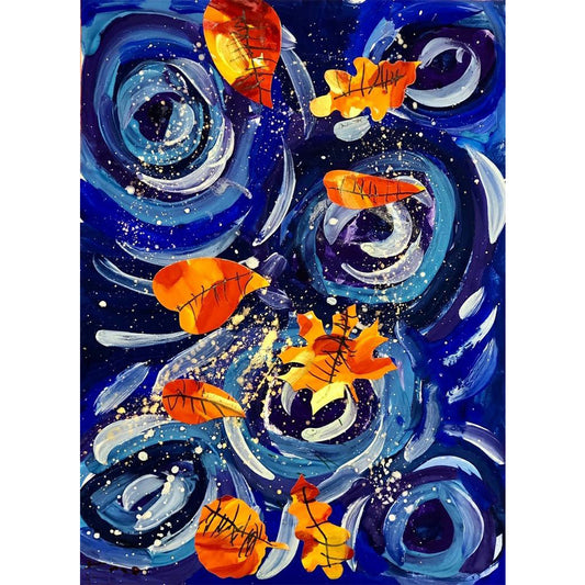 Leaf - Full Round Drill Diamond Painting 30*40CM