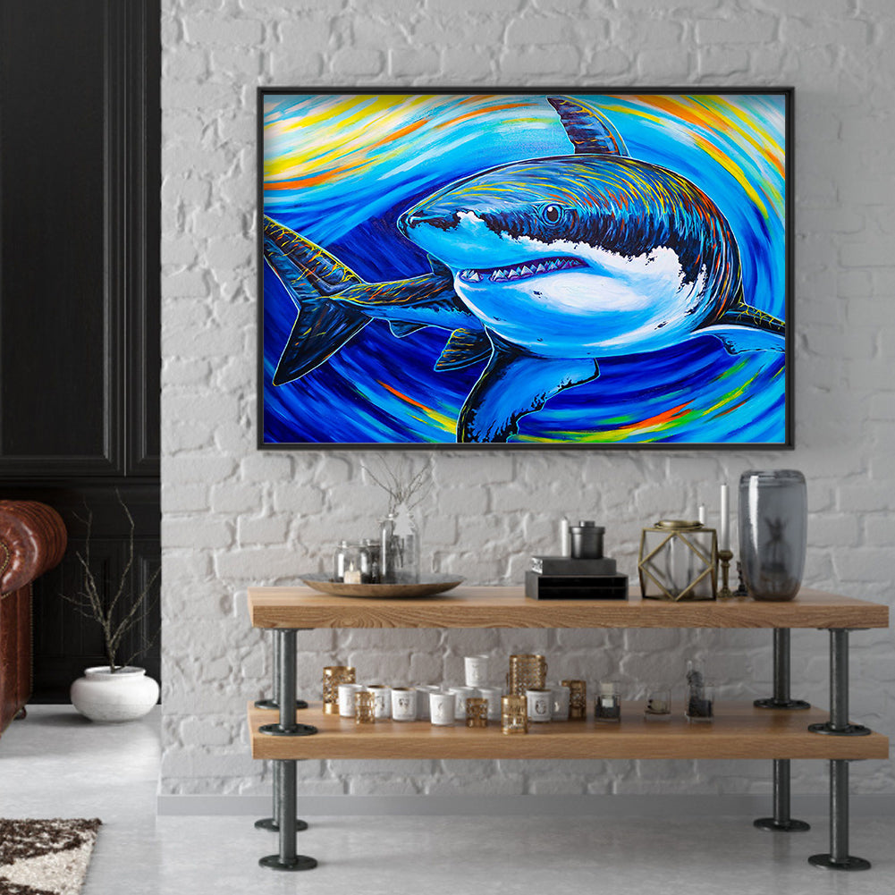 Shark - Full Round Drill Diamond Painting 40*30CM