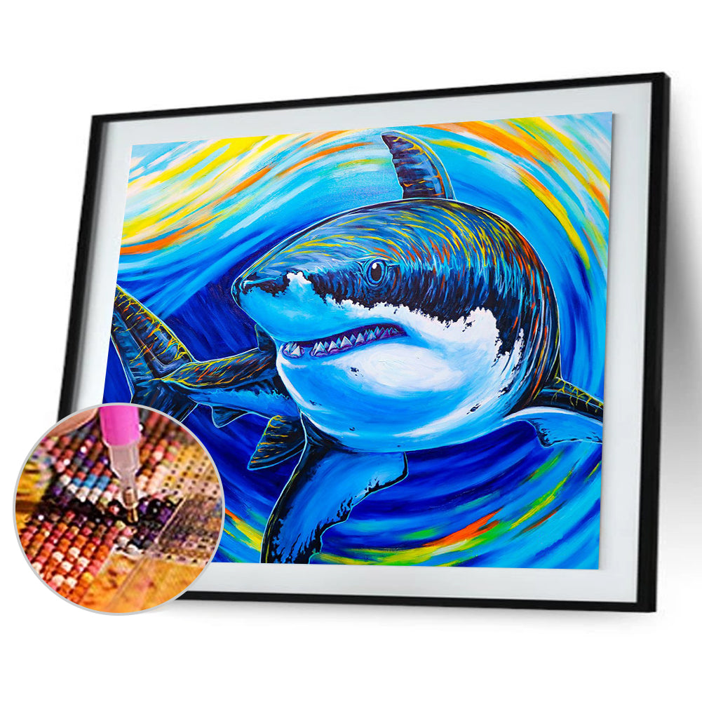 Shark - Full Round Drill Diamond Painting 40*30CM