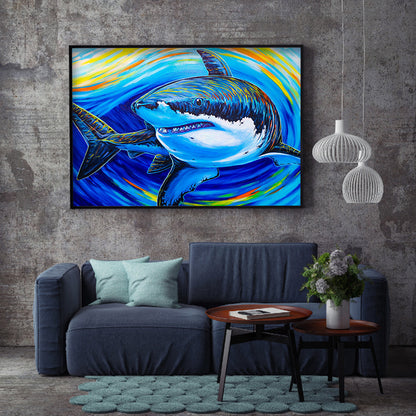 Shark - Full Round Drill Diamond Painting 40*30CM